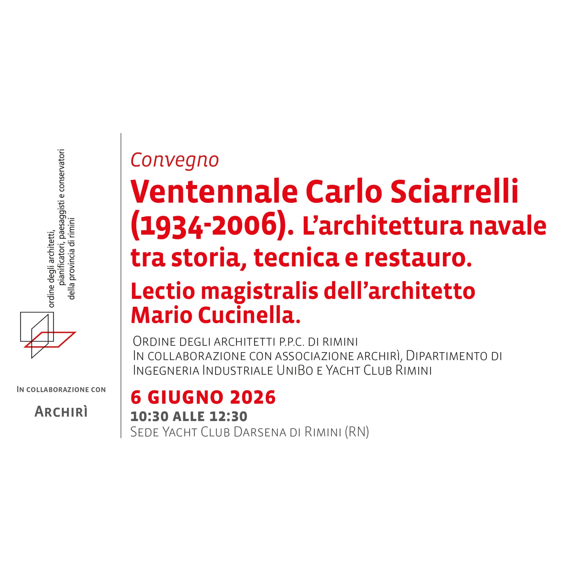 Convegno Ventennale Carlo Sciarrelli (1934-2006)